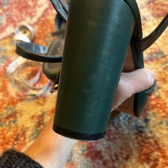 Mint & Rose Arlena Block Heel Size 10 dark green - Picture 8 of 11